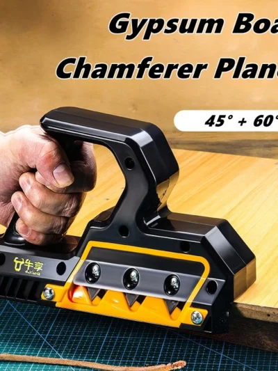45°/60° Woodworking Chamferer Planers Plasterboard Gypsum Board Hand Plane Drywall Edge Chamfer Trimmer